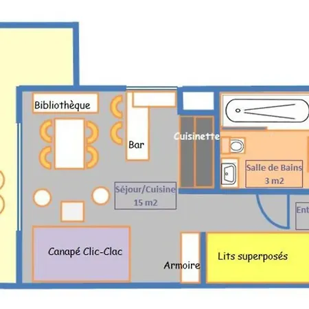 Studio-4pers-centre-calme-2vélos-wifi-parking Apartamento